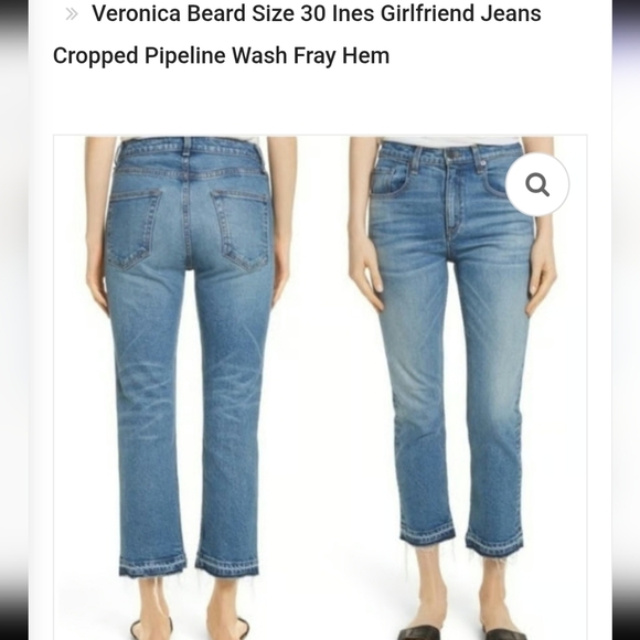 Veronica Beard Ines Girlfriend Cropped Jeans, 24 - Picture 2 of 9